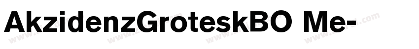 AkzidenzGroteskBO Me字体转换